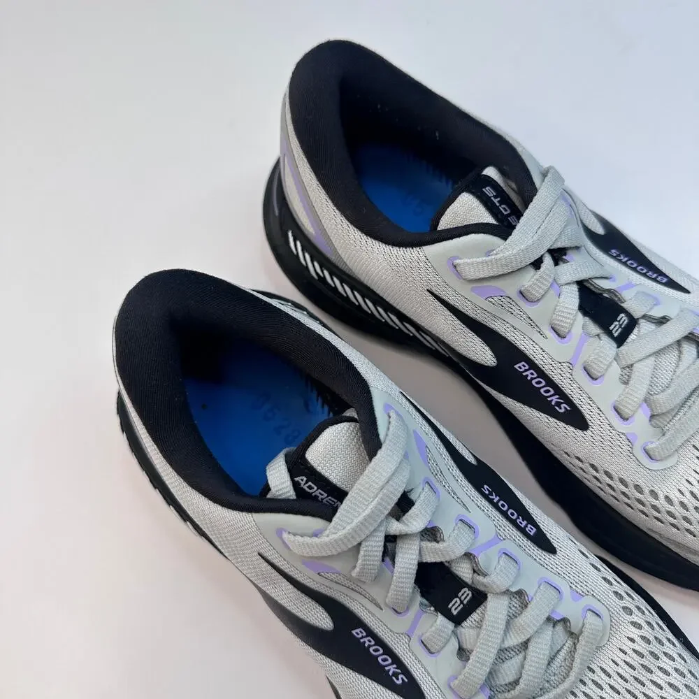 Brooks Adrenaline GRS 23 Gray Black Purple Sneakers